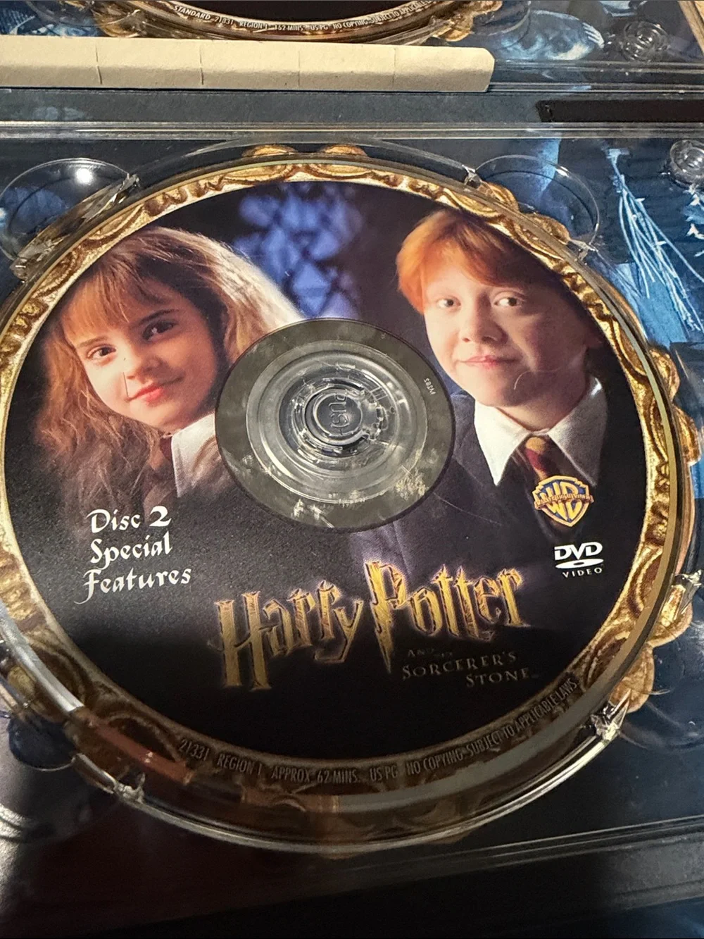 Warner Bros. Harry Potter DVD Disc - Blue & Gold Artwork